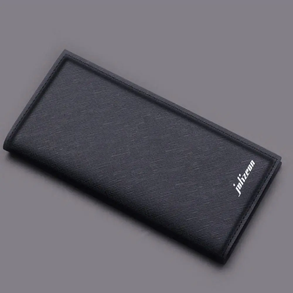 

New PU Leather Men's Wallet Black White High Capacity Multiple Pockets Long Style ID Card Holder Men Women