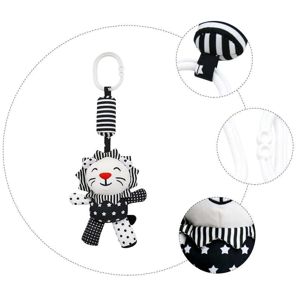 

1 шт., черный, белый цвет, мобильный Премиум, детская погремушка для раннего образования, подвеска в виде животного, подвесной колокольчик, тематический подвесной колокольчик
