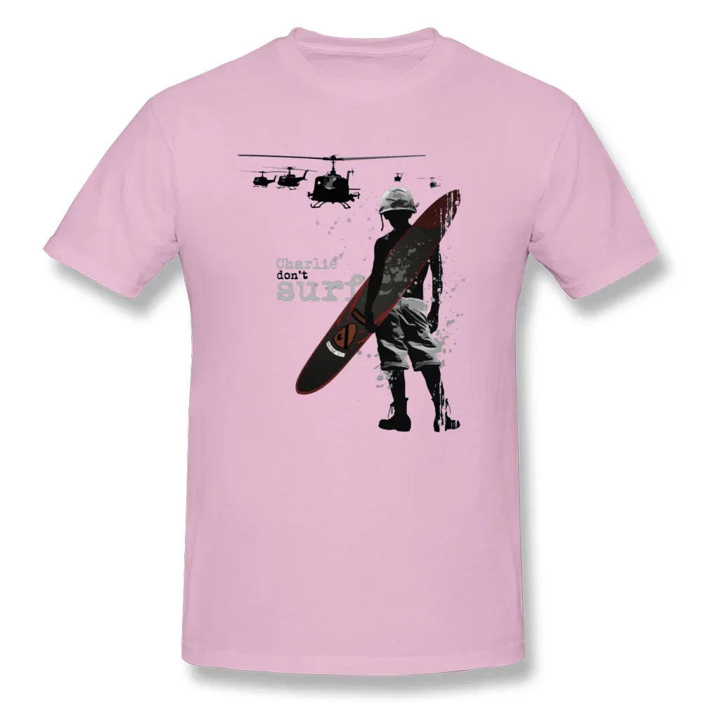 Men's clothes Charlie do not surf men's T-shirt Vintage T-shirt enthusiast personality street loose breathable pure cotton short