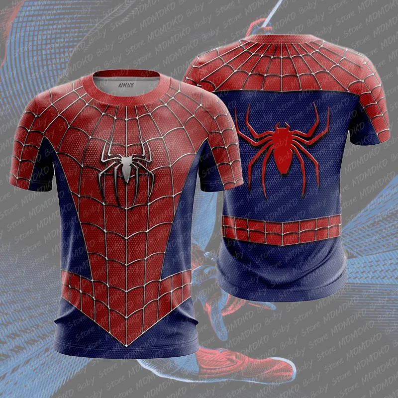 2024 Disney Marvel Spider Man T Shirt Kids Cartoon Tshirts Girls Boys Short Sleeve Sweatshirts Fashion Vintage Tees Tops Clothes