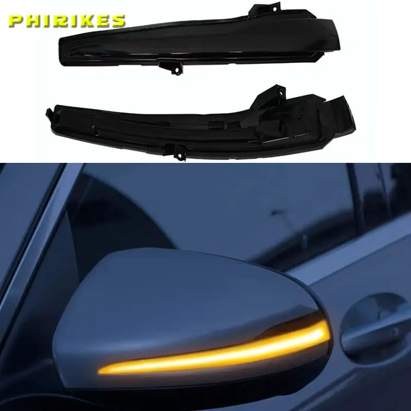 

For Mercedes Benz C E S GLC W205 X253 W213 W222 Dynamic Turn Signal Side Wing LED Rearview Mirror Indicator Blinker Light