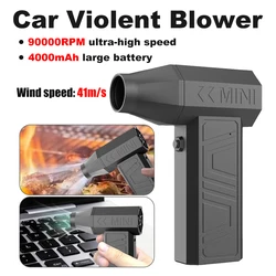 Electric Mini  Fan Air Duster Adjustable wind speed Type-C Charging Strong Winds 41m/s Brushless  Blower