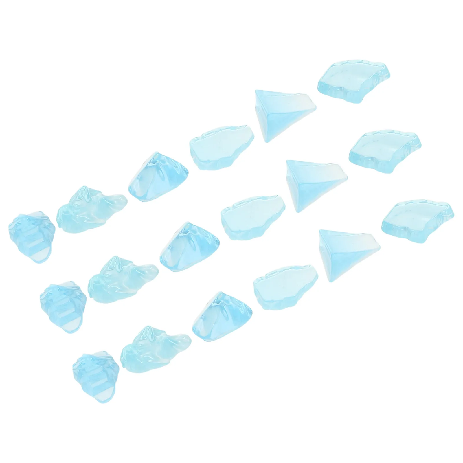 

18 Pcs Glacier Decorations Miniature Iceberg Fish Tank s Miniatures Sky-blue