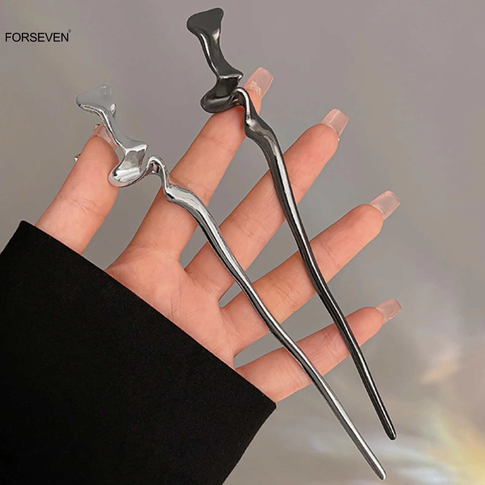 

New Chinese Style Metal Hairpin Minimalist Hair Stick Daily Hair Accessories for Women Girls Elegant Hair Bun Headpieces