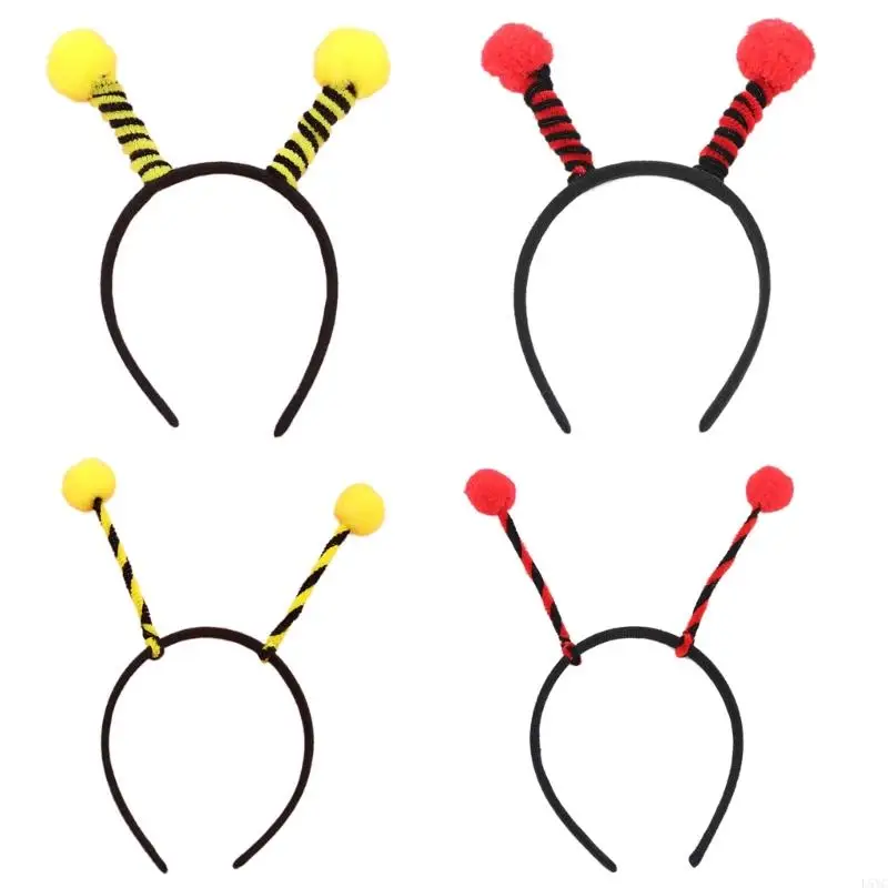 

L5YC Antenna Headband Snail, Insect Costume Props with Plush Pom-Pom Bopper