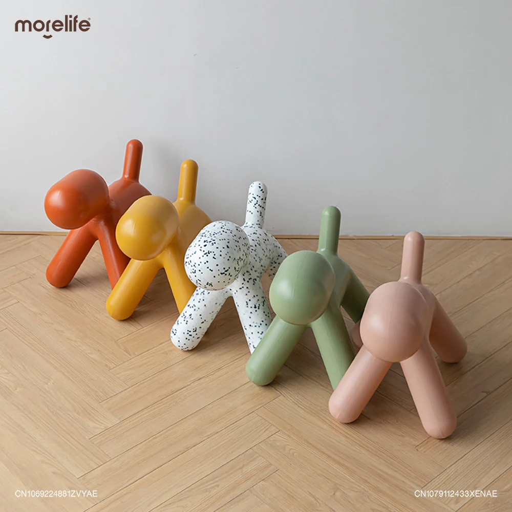 

Nordic Design Modern Kids Children Stool Toy PE Plastic Eco-environment Animal Outdoor Spots Puppy Dog Low Stool Chair Furniture