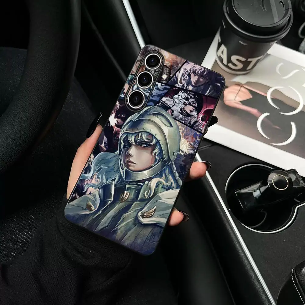 Japan Anime Griffith-es Design Pattern Cool Phone Case For Samsung Galaxy S26 S25 S24 S23 S22 S21 Plus Ultra Fold A Soft Black