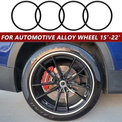 4PCS HubCap Patch Automotive Alloy Wheel Protector Ring Anti-Scratch R15 R16 R17 R18 R19 R20 R21 R22 Full Rim Cover Accessories