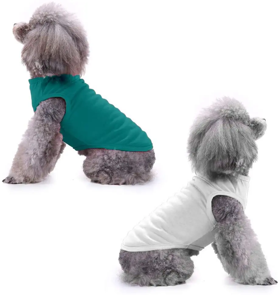 XS-3XL Blank Dog T Shirt Summer Cotton Dog Vest Shirt for Small Medium Large Dogs Yorkie Pitbull Clothes Pet Apparel