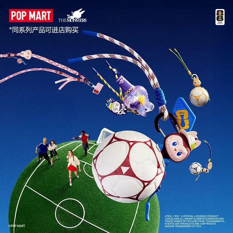 

Genuine POP MART Labubu THE MONSTERS FIFA Blind Box Football Mini Bags Dolls Pendants Kawaii Collectible Mystery Surprise Gifts