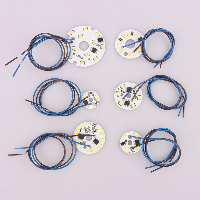 New「2W 3W 6W AC 220V Circular Pendant Light Renovation Patch Cold Warm White Lamp Beads For Bulb No Need Driver LED Chip」