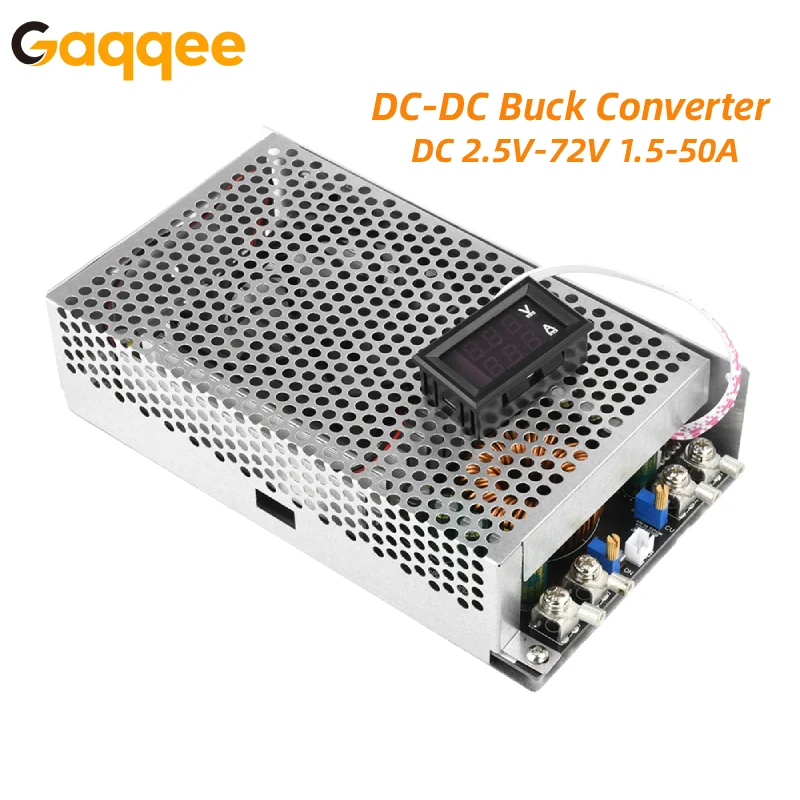 

DC-DC Buck Converter 1500W Adjustable Power Supply Module DC 15V-90V to DC 2.5V-72V 1.5-50A Non-isolated Step-down Module