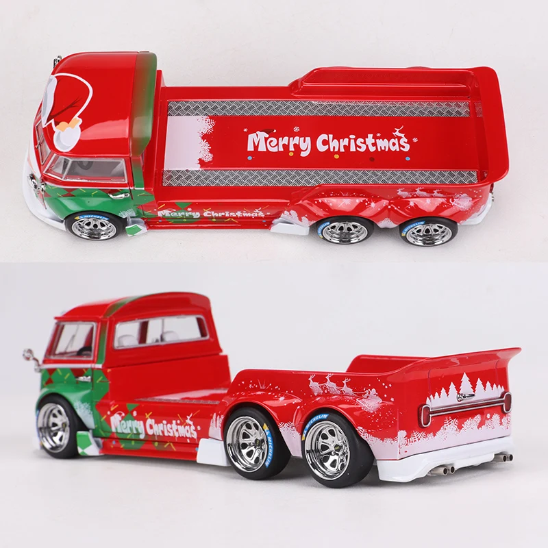 Liberty 1:64 rwb t1 pick-up simulação de pintura de natal fundição sob pressão liga modelo de carro artesanato decoração coleção brinquedo ferramentas presente