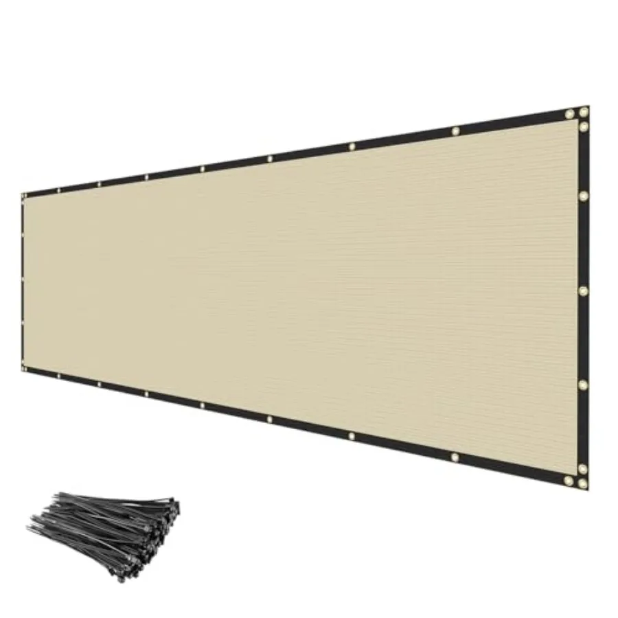 

Заборная сетка-экран для конфиденциальности 4' x 50' (1.22м x 15.24м) из прочной сетки для ограждений, ветрозащитная ткань для сада, патио, двора, для сетчатых ограждений