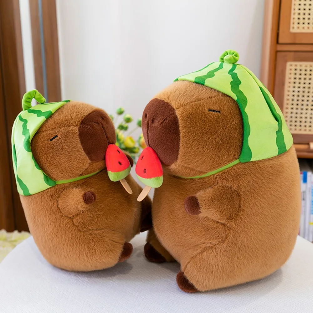 

Animals Doll Watermelon Capybara Plush Toy Fluffy Soft Capybara Plush Doll Cute Animal Capybara Stuffed Doll Room Decor