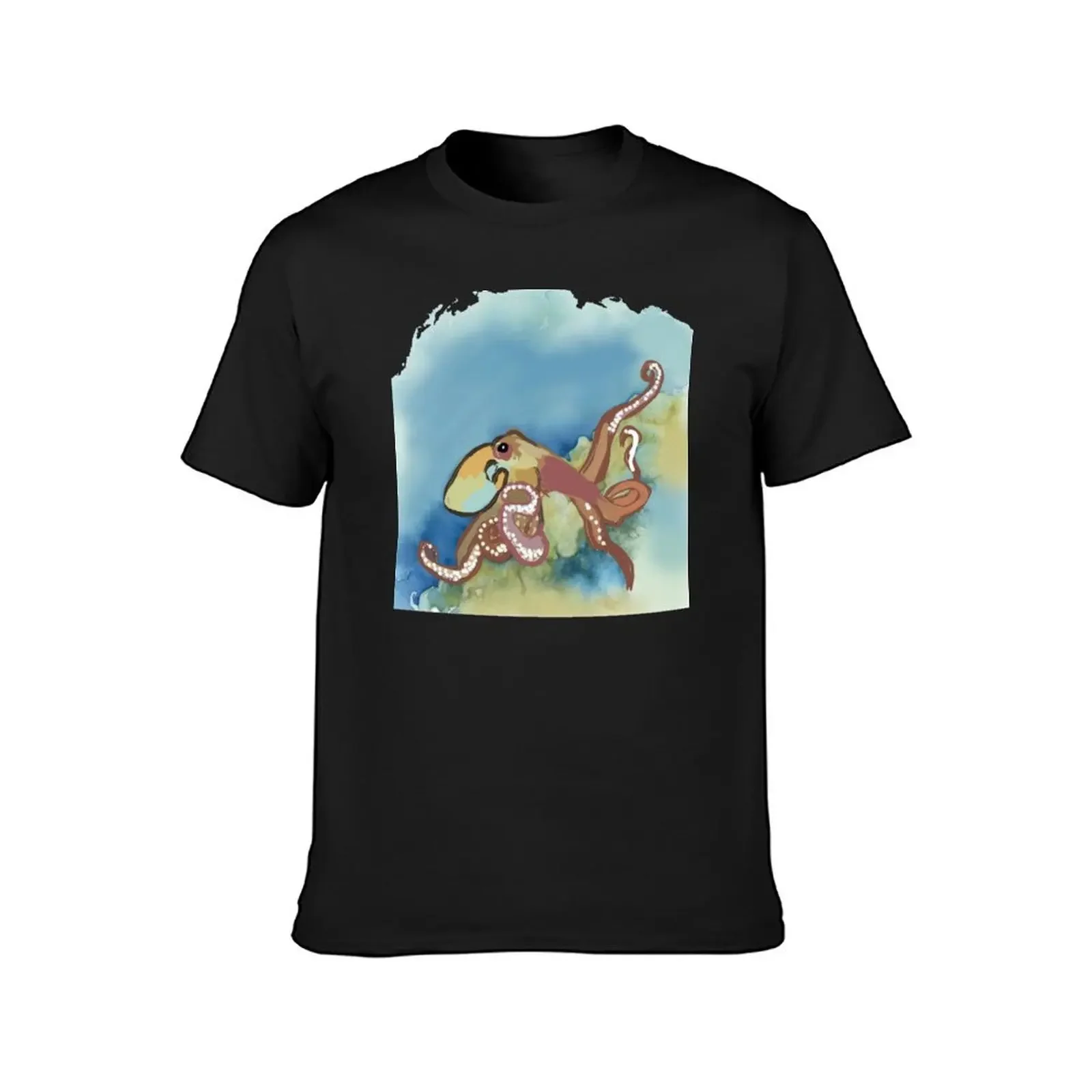 Octopus T-shirt kawaii clothes customs boys whites mens funny t shirts image 2