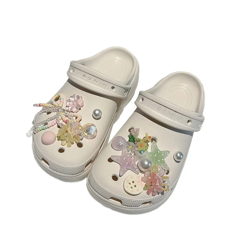 New Summer Jibbitz Elegant  Artificial Faux Bead Shoe Accessories Diy Removable Shoe Charms Perfect Holiday Gift