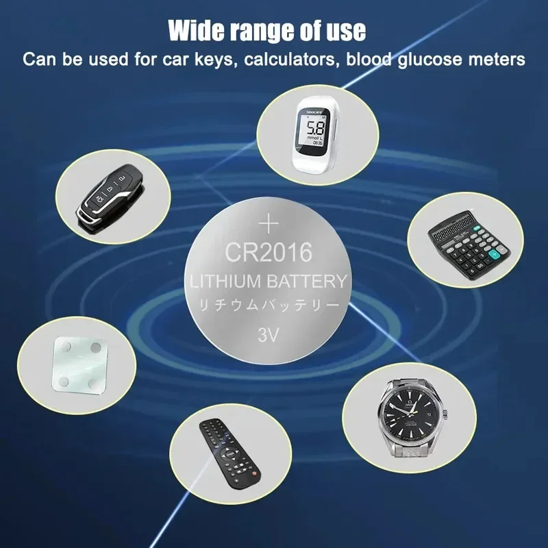 3 فولت CR2016 بطاريات زر DL2016 BR2016 DL2016 LM2016 CR 2016 خلية عملة بطارية ليثيوم لمشاهدة لعبة إلكترونية الآلات الحاسبة