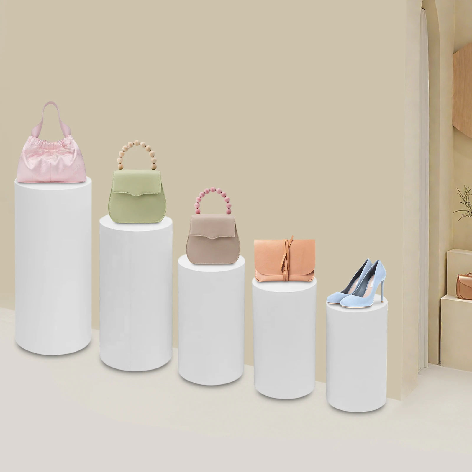 

5-уровневая круглая цилиндрическая подставка для наборов свадебных тортов и дисплеев для мероприятий и десертов