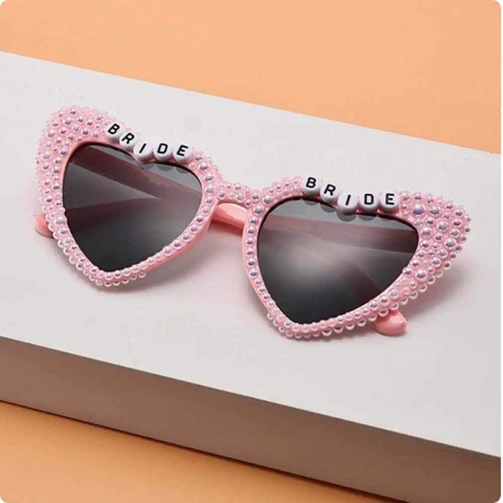 Funny Christmas Decorative Glasses Merry Christmas UV400 Protection Cat Eye Eyewear Comfortable To Wear Imitation Pearl