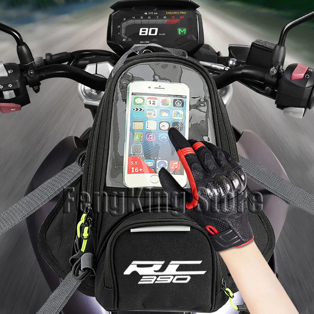 

Motorcycle Magnetic Bag Riding Bag Navigation Fuel Tank Bag Large Screen For RC390 RC 390