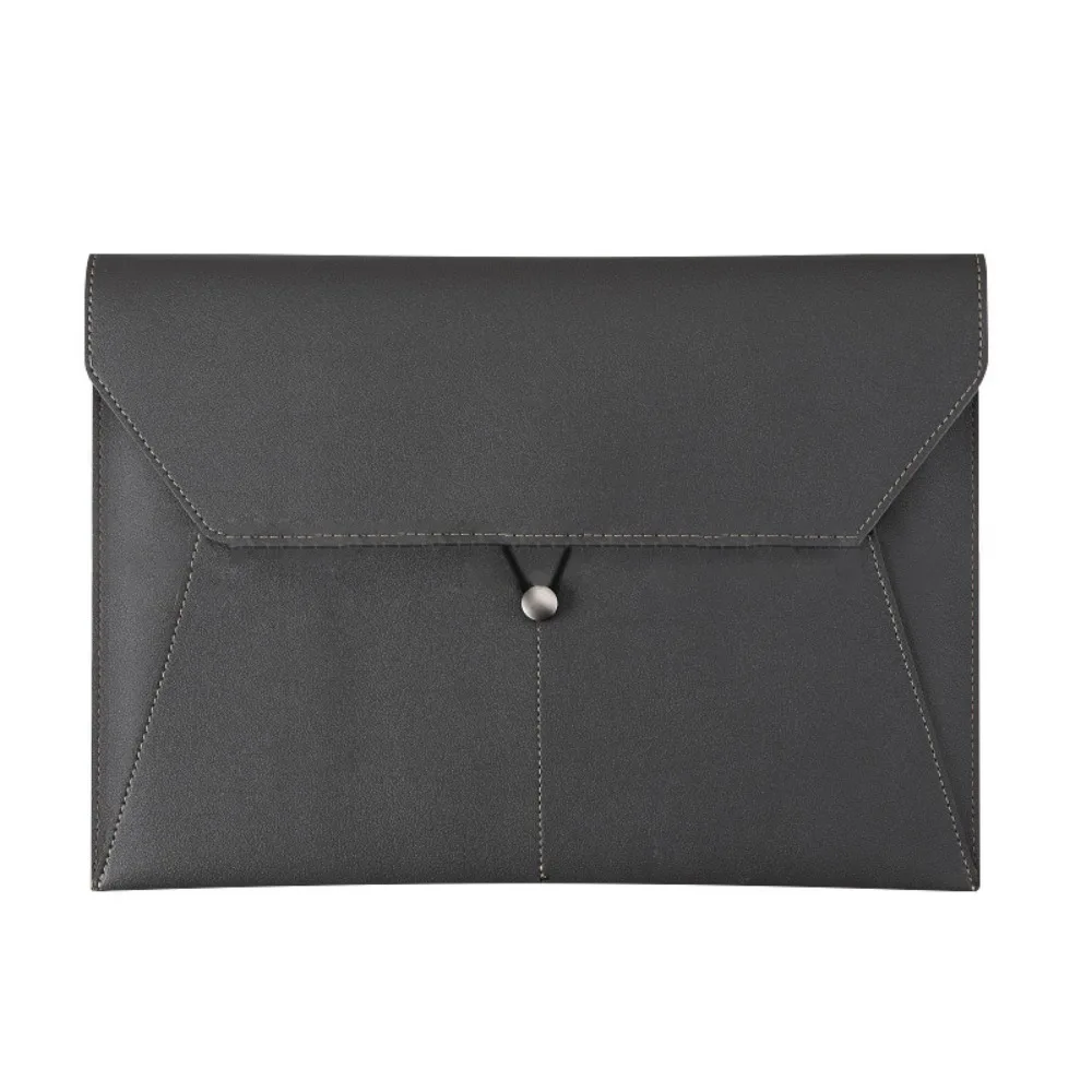 

Large Capacity A4 Business Leather Document Bag Simple Waterproof Data Archive Bag Thickened Portable Storage Data Bag School
