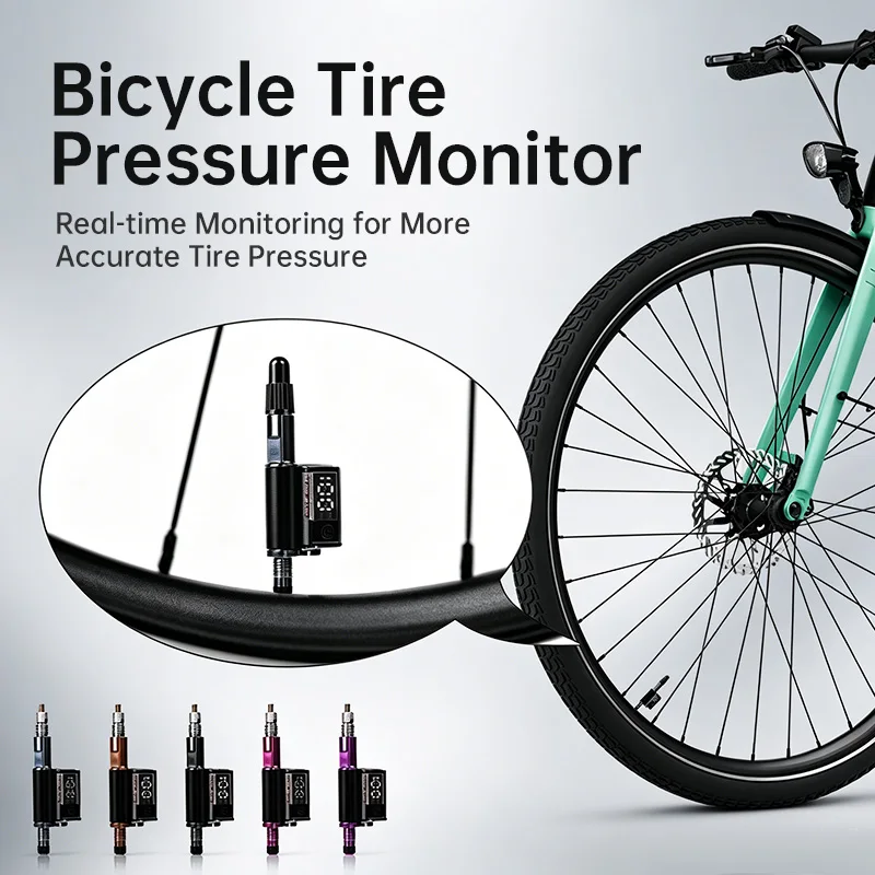 Road Bike and Mountain Bicycle Tire Pressure Monitor Presta Valve Inserts FV Nozzle Cap(Includes Inner Liner)Low Tire Pressure I view 2