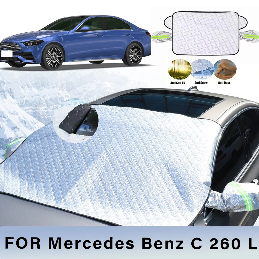 

Thickened Car Now Sunshade Windshield Cover With 5/9 Magnets UV Protection Anti Snow Sunlight For Mercedes Benz C 260 L W202