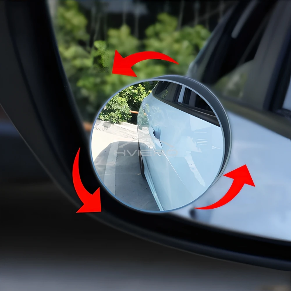 1X 360 Degree HD Blind Spot Mirror Adjustable Car Rearview Convex Reverse Wide Angle Vehicle Parking Rimless S Auto Accessories