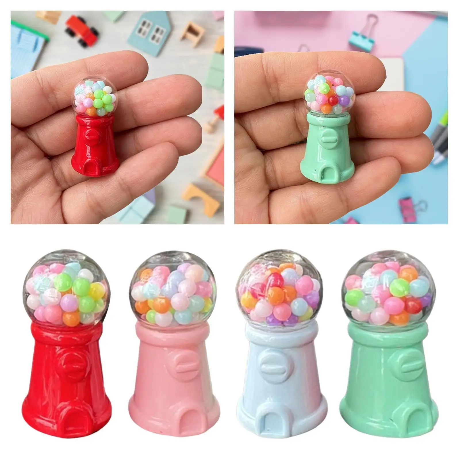 Miniature Candy เครื่องตกแต่งน่ารักของเล่น DIY Mini House อุปกรณ์เสริมสําหรับของขวัญเด็กเครื่องประดับ Desktop Decor 1/12 ตุ๊กตา House Decor