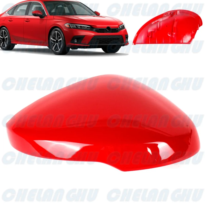 

Right Side Red Painted Rear Mirror Housing Cover Cap with turn signal Hole for Honda US version Civic 2022-2023