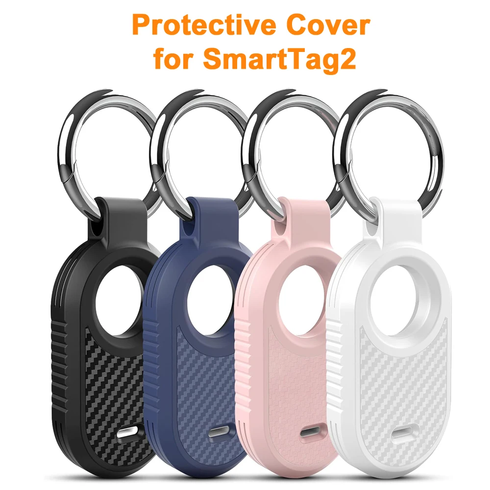 for Samsung SmartTag 2 TPU Protective Case mini GPS Tracker Protective Cover with Keychain For SmartTag2 Key,Backpack,wallet,kid