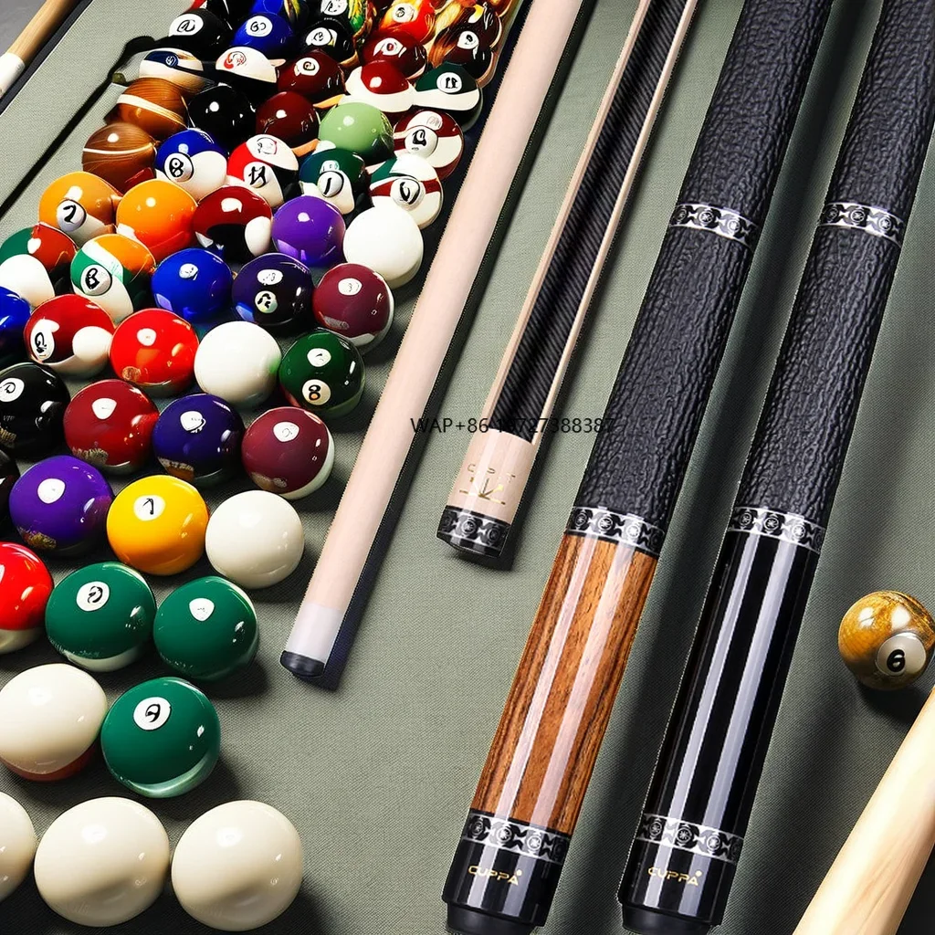 Master Rocket Small Tip Integrated Rod Chinese Eight Ball Pool Cue Nine-ball Center Joint Maple Butt Sleeve 18oz 145cm Durable