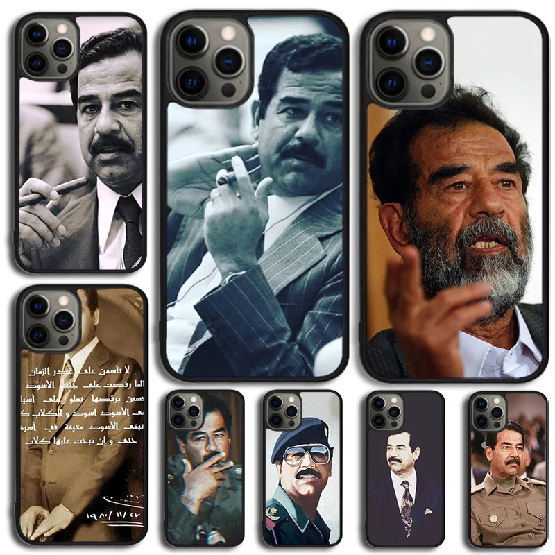 Etui Fashion Saddam Hussein Iraq Arabic Phone Case For iPhone 14 15 16 13 12 Mini Max Cover For Apple 11 Pro Max 6 8 7 Plus