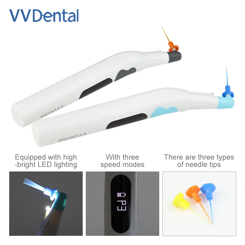 

VV Dental Root Canal Cleaner Endodontic Sonic lrrigator with LED Light Head & Disposable 30pcs tips Dentistry Locator Irrigator
