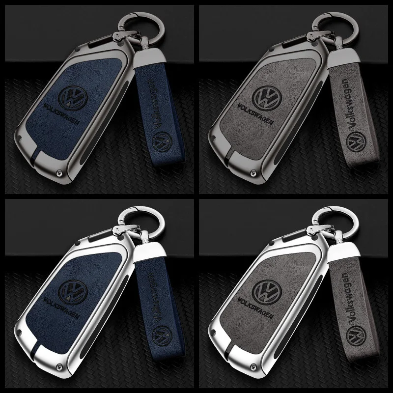 Leather Car Key Case Cover Shell for VW Volkswagen Golf 8 MK8 ID3 ID4 Cupra 2020 For Skoda Octavia A8 SEAT Leon MK4 Accessories