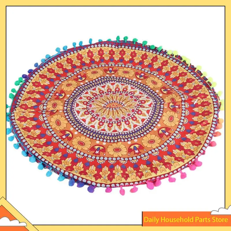 6X Indian Mandala Floor Pillows Round Bohemian Cushion Cushions Pillows Cover Case 13 HOT!