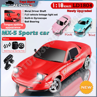 LDRC RC Drift Car LD1804 1/18 MX5 2.4GHz RWD with ESP Gyroscope on-Road LED Lights Full Scale RC Cars Children Toy Gift