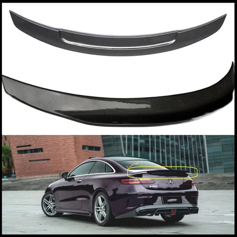 Real Carbon Fiber Spoiler For Mercedes Benz E Class W238 C238 E200 E260 E300 E63S 2016-2023 High Quality WING TRUNK LIP Splitter