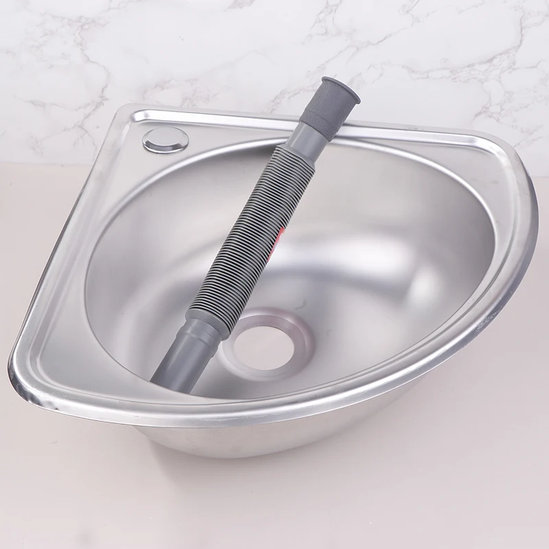 Hot! RV Kitchen Sink Stainless Bathroom Basins Camper Vegetable Corner Motorhome Bar Steel Small Single Bowl Drop Tub