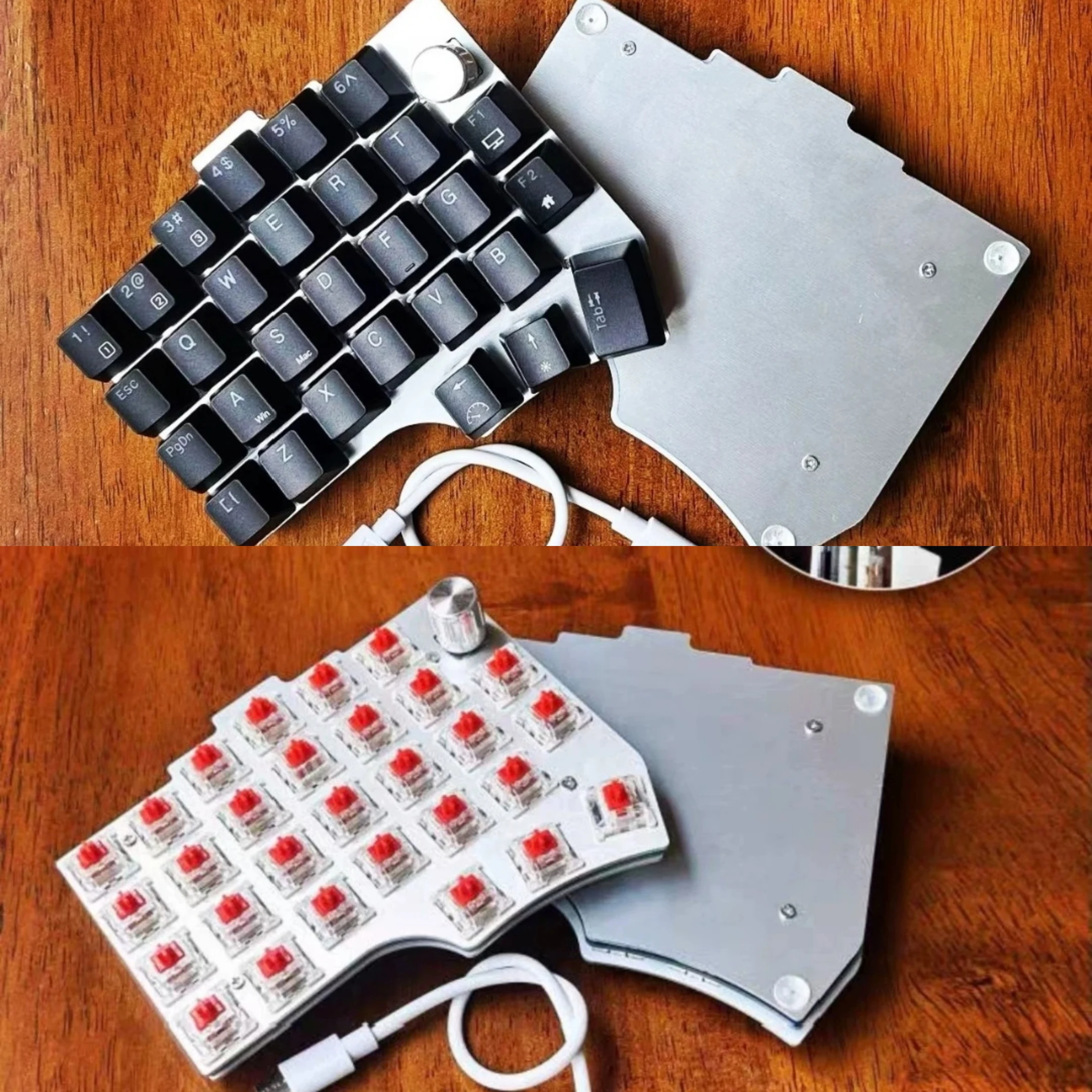 

V6e Split Keyboard Kit Wired Single-mode Hot Swap Ergonomic Gaming Split Mechanical Keyboard 9-layer Layout Support VIAL Keymap