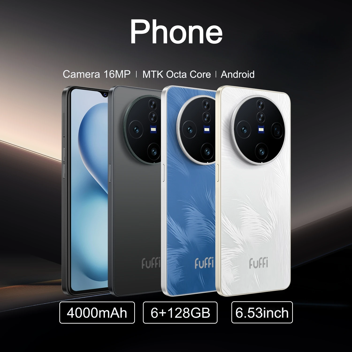 Global Versie X200 Smartphone Android 12 6.53 inch Scherm, 6 + 128 GB 8 + 16MP Mobiele Telefoon 4000 mAh Voor Google Play Store Telefoon