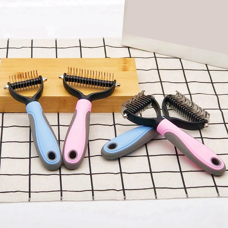 For Long Unkempt Hair Removal Comb Dog Brush Grooming Cat Fur Trimming Pad Remover Brush Beauty Tool