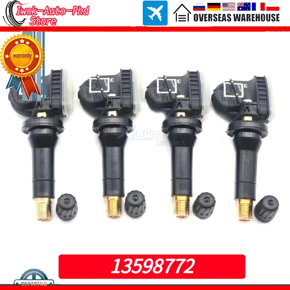 TPMS Tire Pressure Sensor Monitoring System 315Mhz 13598772 For Buick Encore Cadillac CT6 GMC Sierra 1500 Chevy Silverado