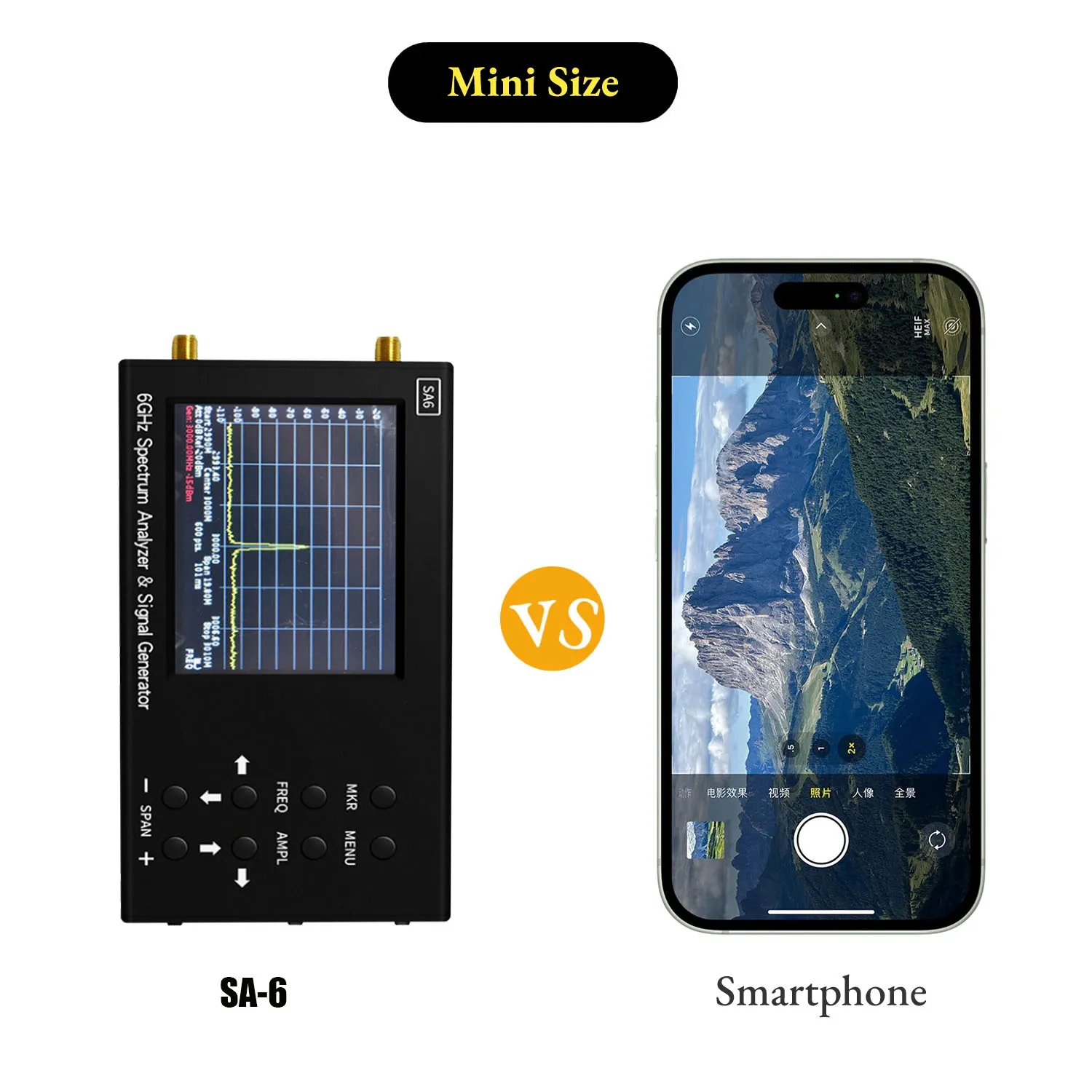 SA6 HTOOL Handheld Digital Spectrum Analyzer RF Simple Near Field Probe Logarithmic Periodic Antenna Type III EMC Professional