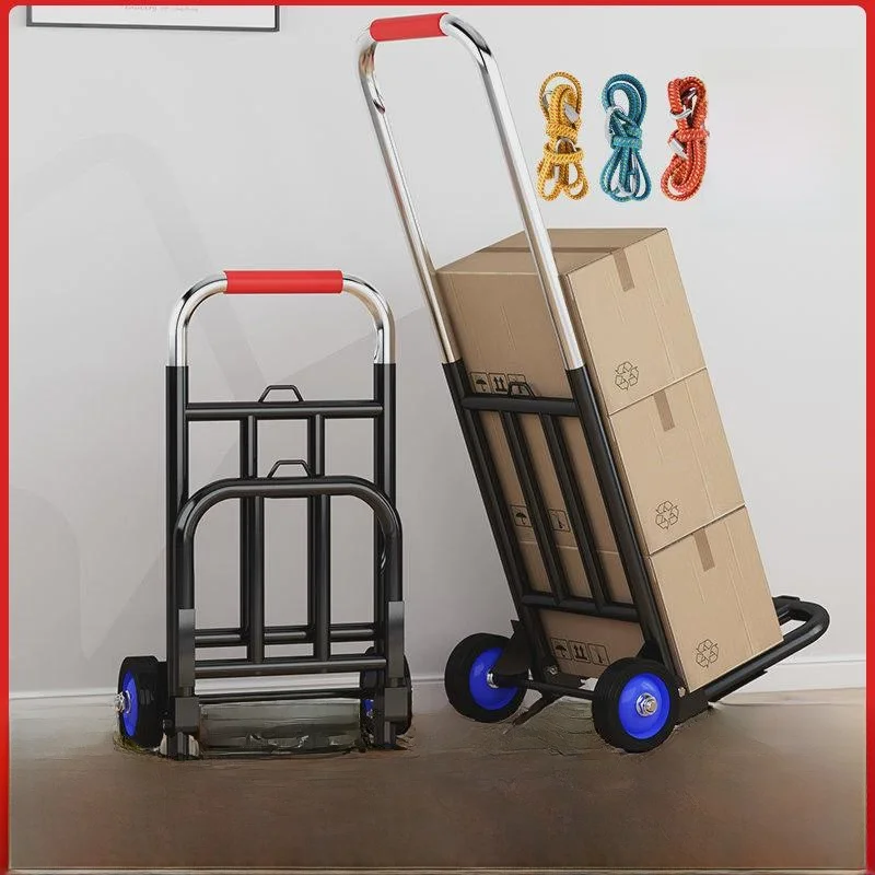 portable-steel-plate-hand-pulled-cart-lightweight-stair-climbing-luggage-moving-hand-push-cart-household-storage-organizer
