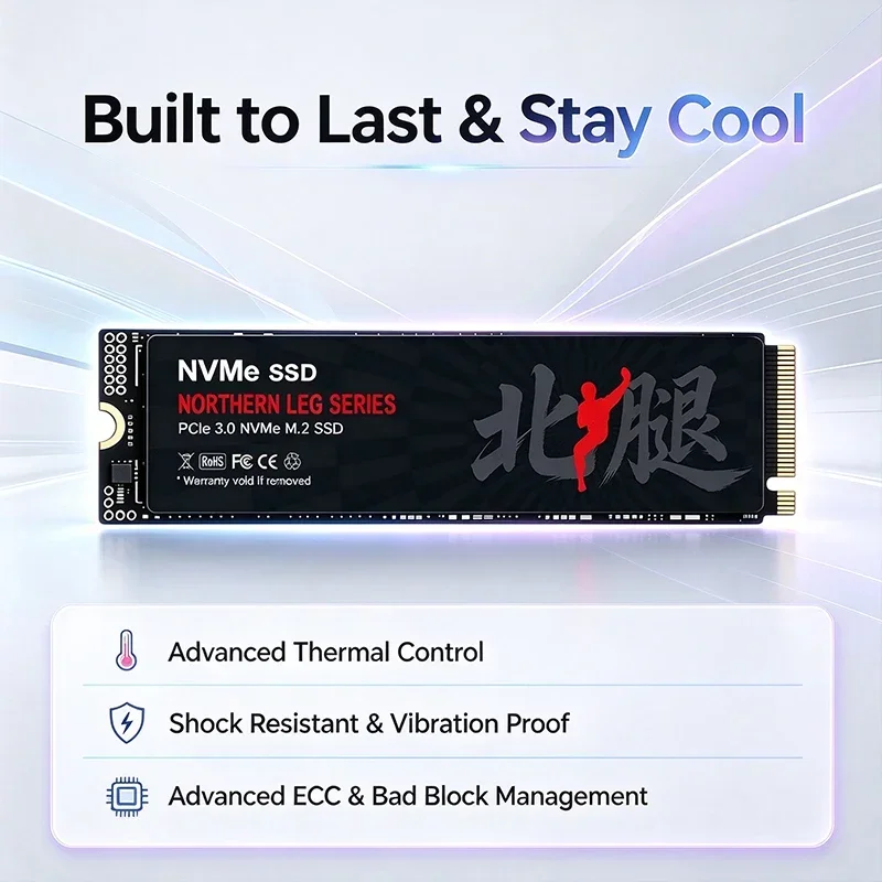 New BTXL NVMe M.2 2280 Internal Solid State Drive PCIe3.0 TLC 3D NAND Flash Large Capacity SSD for Desktop Laptop Computer