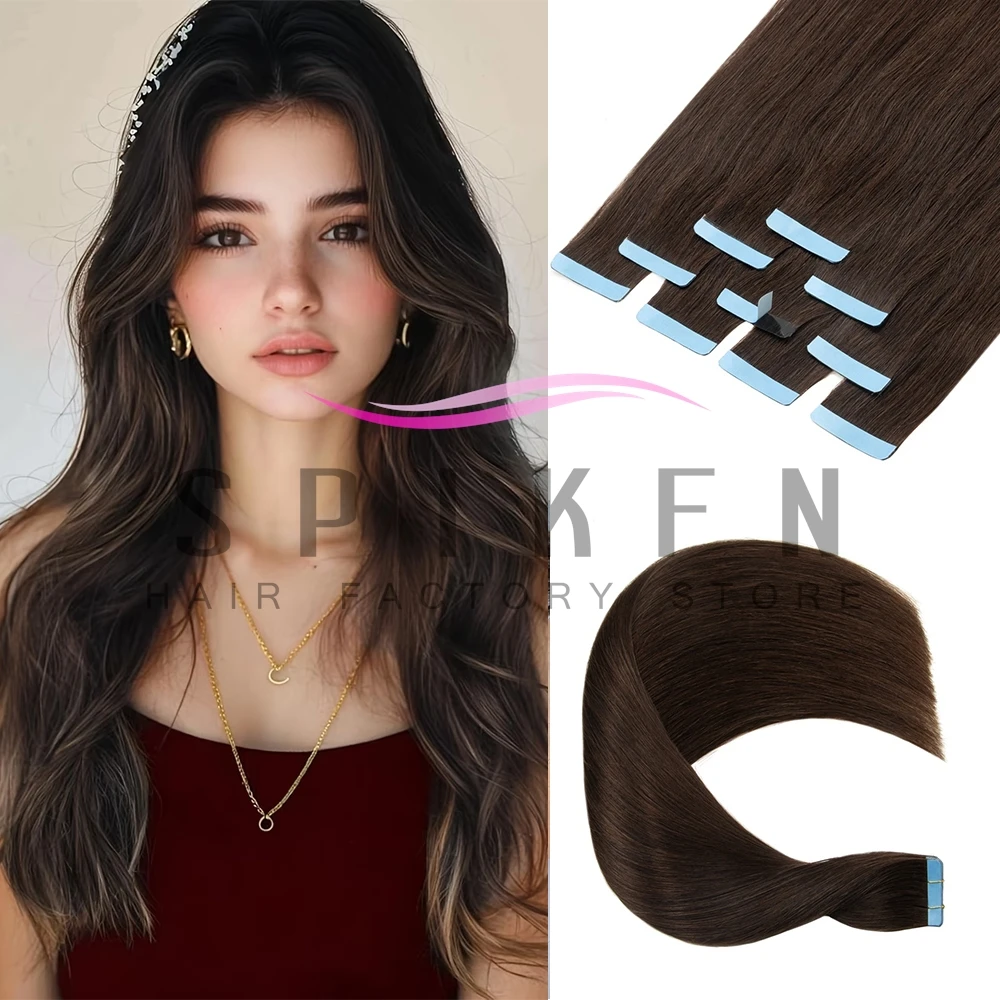 50g/pack Real Tape In Human Hair Extensions 12