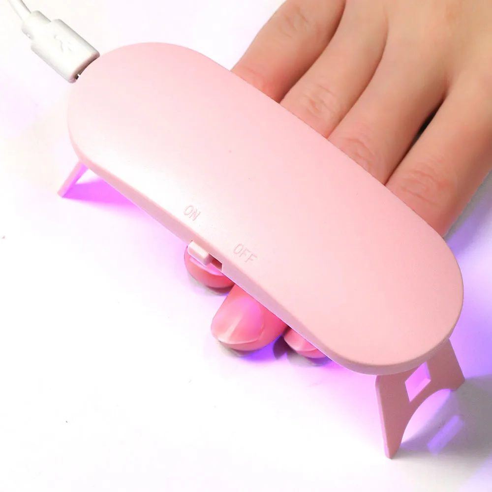 CNHIDS Home Use Mini Foldable UV LED Nail Lamp Gel Polish Curing Machine Nail Dryer USB Phototherapy Manicure Tools