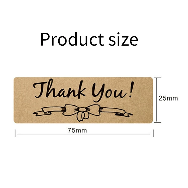 1200Pcs Thank You Stickers Set, Thank You Stickers Label Roll Thank You For Envelope Retail Store 75X25mm Thank You Stickers